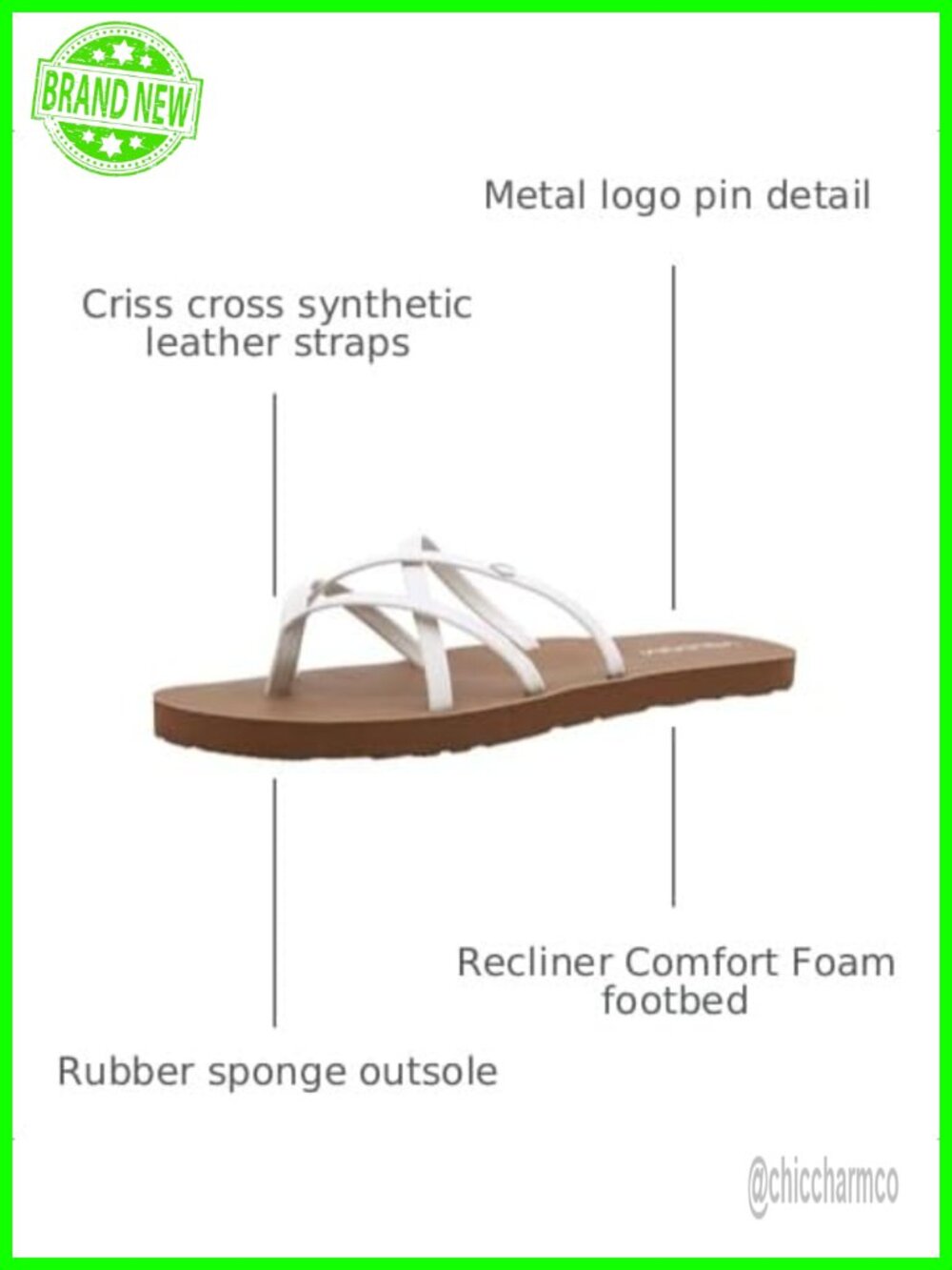 Women's Criss Cross Strap Flip Flop Sandals With Arch Support View 2